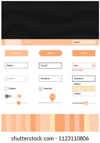 Light Orange vector style guide with bent lines. Modern gradient abstract illustration with bandy lines. This sample is for your website.