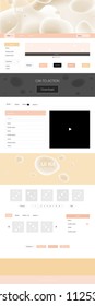 Light Orange vector style guide with bent lines. Colorful abstract illustration with gradient lines. This sample is for your landing page.