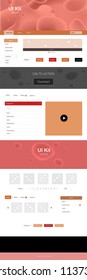 Light Orange vector style guide with bent lines. Glitter abstract illustration with blurred bubble shapes.. This template you can use for websites.