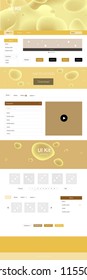 Light Orange vector style guide with bent lines. Elegant bright illustration with gradient  in memphis style. This template you can use for landing pages.