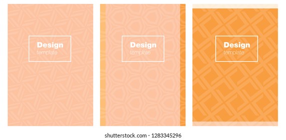 Light Orange vector style guide for notepads. Abstract booklet on colored background with gradient. Template for magazines, jurnals.