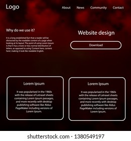 Light Orange vector style guide with sky stars. Colorful Style guide with stars on abstract background. This sample is for your landing page.