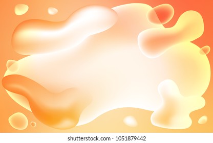 Light Orange vector template with abstract circles. Creative geometric illustration in memphis style with gradient. Memphis style for your business design.