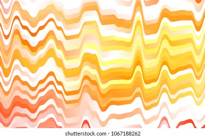Light Orange vector template with abstract lines. Glitter abstract illustration with wry lines. A completely new marble design for your business.