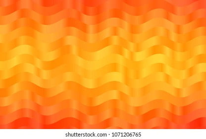 Light Orange vector template with abstract lines. Colorful illustration in abstract marble style with gradient. The template for cell phone backgrounds.