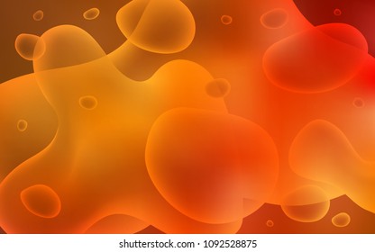 Light Orange vector template with abstract circles. Geometric illustration in memphis style with gradient.  The template for cell phone backgrounds.
