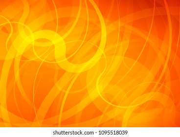 Light Orange vector template with abstract lines. Shining crooked illustration in marble style. A new texture for your  ad, booklets, leaflets.