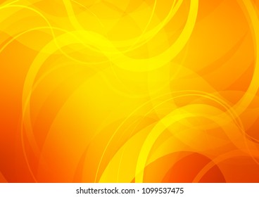 Light Orange vector template with abstract lines. Shining illustration, which consist of blurred lines, circles. The best blurred design for your business.