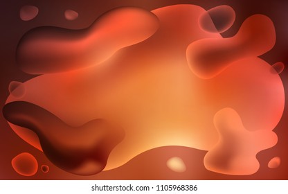 Light Orange vector template with abstract circles. A vague circumflex abstract illustration with gradient. A new texture for your  ad, booklets, leaflets.