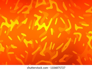 Light Orange vector template with abstract lines. Colorful abstract illustration with gradient lines. The template for cell phone backgrounds.