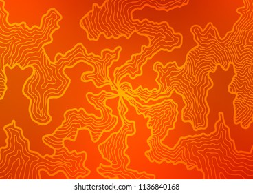 Light Orange vector template with abstract jagged lines. Blurred geometric sample with gradient bubbles.  New composition for your brand book.