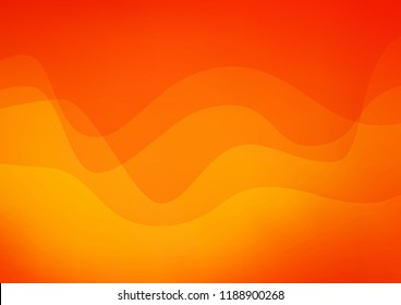 Light Orange vector template with abstract lines. Glitter abstract illustration with wry lines. Brand new design for your ads, poster, banner.