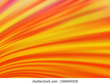 Light Orange vector template with abstract lines. Geometric illustration in marble style with gradient.  A completely new template for your business design.