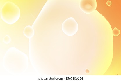Light Orange vector template with abstract circles. Creative illustration in halftone memphis style with gradient. A completely new memphis design for your business.