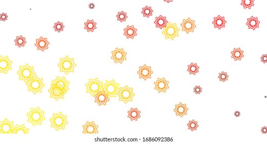 Light Orange vector template with abstract forms. Modern abstract illustration with gradient random forms. Background for cell phones.