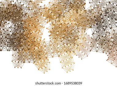 Light Orange vector template with artificial intelligence structure. Shining illustration with AI shapes on abstract template. Template for ads of intellect, innovations.