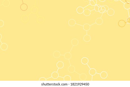 Light Orange vector template with artificial intelligence structure. Colorful design in simple style with AI links. Design for depiction of cyber innovations.