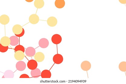 Light Orange vector template with artificial intelligence structure. Shining colorful illustration with real structure of AI. Pattern for science, futuristic designs.
