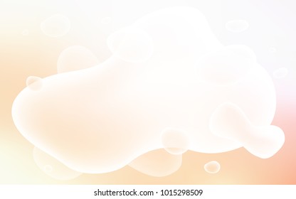 Light Orange vector template with bent ribbons. Creative illustration in halftone memphis style with gradient. Memphis design for your web site.