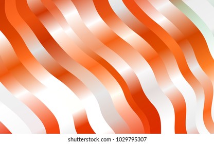 Light Orange vector template with bent ribbons. Brand-new colored illustration in marble style with gradient. A completely new template for your business design.