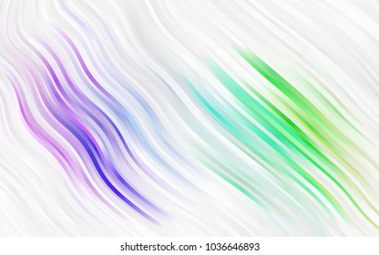 Light Orange vector template with bent ribbons. A completely new color illustration in marble style. The template for cell phone backgrounds.