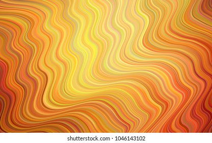 Light Orange vector template with bent ribbons. Geometric illustration in memphis style with gradient.  The elegant pattern for brand book.