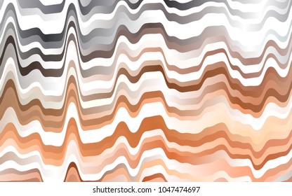 Light Orange vector template with bent ribbons. A sample with blurred bubble shapes. Brand-new design for your ads, poster, banner.