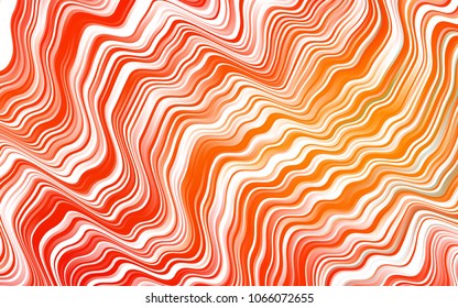 Light Orange vector template with bent ribbons. Shining crooked illustration in marble style. The best blurred design for your business.