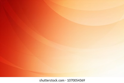 Light Orange vector template with bent ribbons. Blurred geometric sample with gradient bubbles.  Brand-new design for your ads, poster, banner.