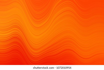 Light Orange vector template with bent lines. Brand-new colored illustration in marble style with gradient. A completely new marble design for your business.
