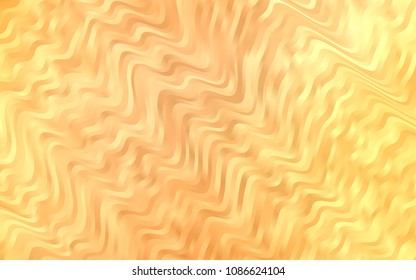 Light Orange vector template with bent lines. A vague circumflex abstract illustration with gradient. The template for cell phone backgrounds.