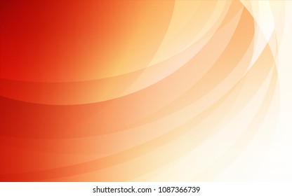 Light Orange vector template with bent ribbons. Glitter abstract illustration with wry lines. New composition for your brand book.