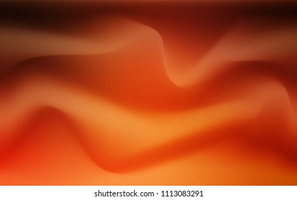 Light Orange vector template with bent lines. Glitter abstract illustration with wry lines. Textured wave pattern for backgrounds.