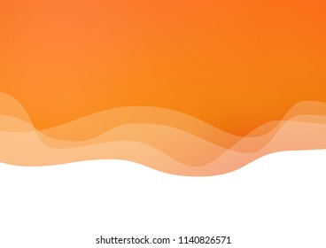 Light Orange vector template with bent ribbons. Brand new colored illustration in marble style with gradient. The elegant pattern for brand book.