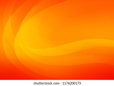 Light Orange vector template with bent ribbons. Shining illustration, which consist of blurred lines, circles. A completely new marble design for your business.