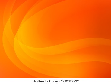 Light Orange vector template with bent lines. Geometric illustration in marble style with gradient.  The template for cell phone backgrounds.