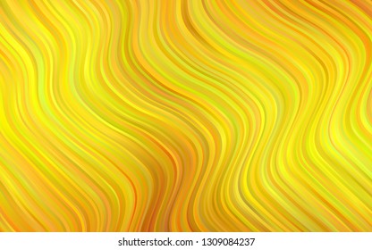 Light Orange vector template with bent lines. Shining crooked illustration in marble style. Pattern for your business design.