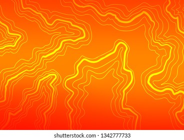 Light Orange vector template with bent lines. Geometric illustration in marble style with gradient.  Textured wave pattern for backgrounds.