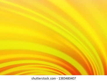 Light Orange vector template with bent ribbons. Colorful abstract illustration with gradient lines. Textured wave pattern for backgrounds.