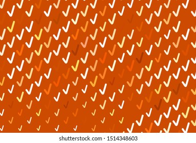 Light Orange vector template with bent lines. Colorful illustration in abstract style with gradient. A new texture for your  ad, booklets, leaflets.