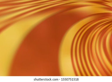 Light Orange vector template with bent lines. Colorful geometric sample with gradient lines.  Colorful wave pattern for your design.