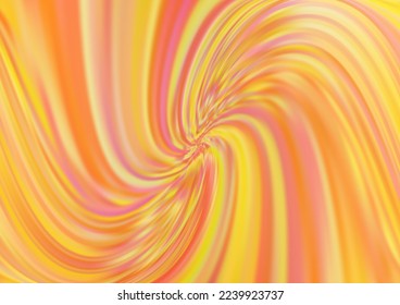 Light Orange vector template with bent ribbons. A sample with blurred bubble shapes. Pattern for your business design.
