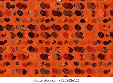 Plantilla vectorial de naranja claro con líneas dobladas. Ilustración de nuevo color en estilo de mármol con gradiente. Patrón de ondas texturadas para los fondos.