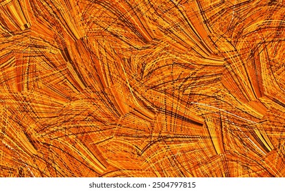 Hellorange Vektorvorlage mit gebogenen Linien. Leuchtende bunte Illustration im einfachen Kurvenstil. Bestes Design für Ihr Unternehmen.