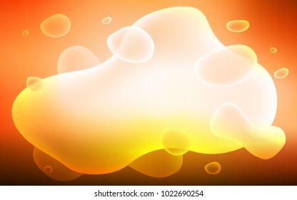 Light Orange vector template with bubble shapes. A vague circumflex abstract illustration with gradient. A completely new template for your business design.