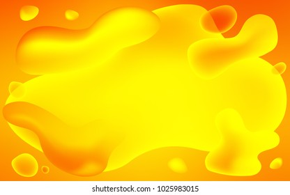 Light Orange vector template with bubble shapes. Colorful abstract illustration with gradient lines. Memphis style for your business design.