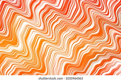 Light Orange vector template with bubble shapes. Blurred geometric sample with gradient bubbles.  Textured wave pattern for backgrounds.