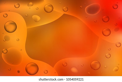 Light Orange vector template with bubble shapes. Creative geometric illustration in memphis style with gradient. Memphis design for your web site.