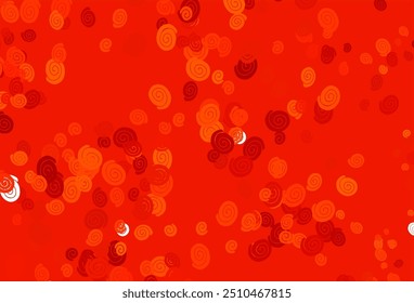 Light Orange vector template with bubble shapes. Geometric illustration in marble style with gradient.  Marble style for your business design.