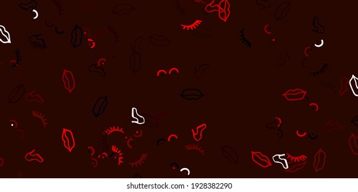 Light Orange vector template with businesswoman signs. Colorful feminism symbols with a gradient in modern style. Elegant design for wallpapers.